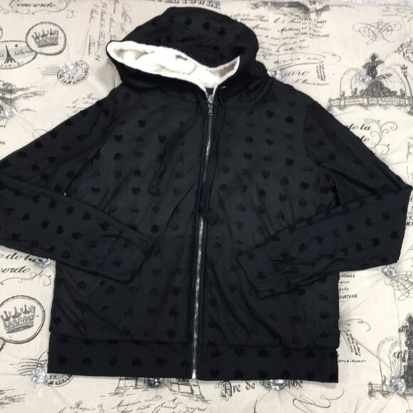 BOBEAU Flocked Zip Hoodie - Picture 4 of 8